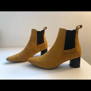 Ego Mustard Yellow Ankle Booties